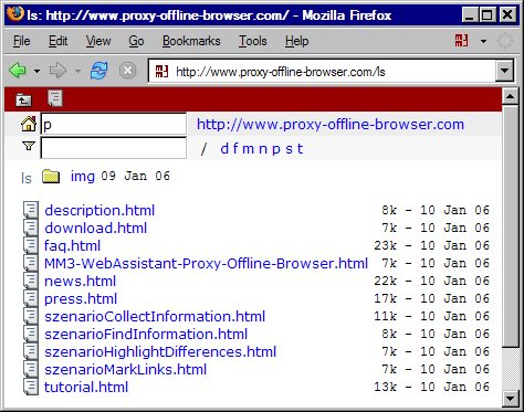 Directory: http://www.Proxy-Offline-Browser.com/ls