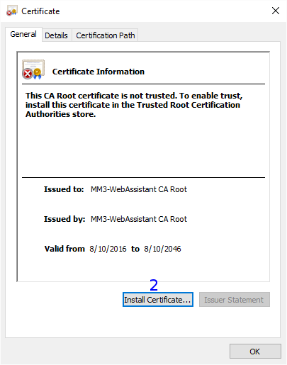 Windows: Certificate