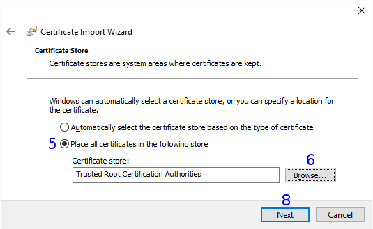 Windows: Certificate Store