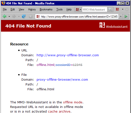Fault Message: File Not Found