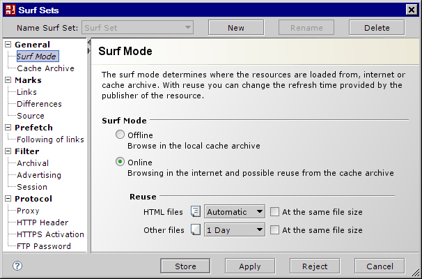 Surf Set / Surf Mode